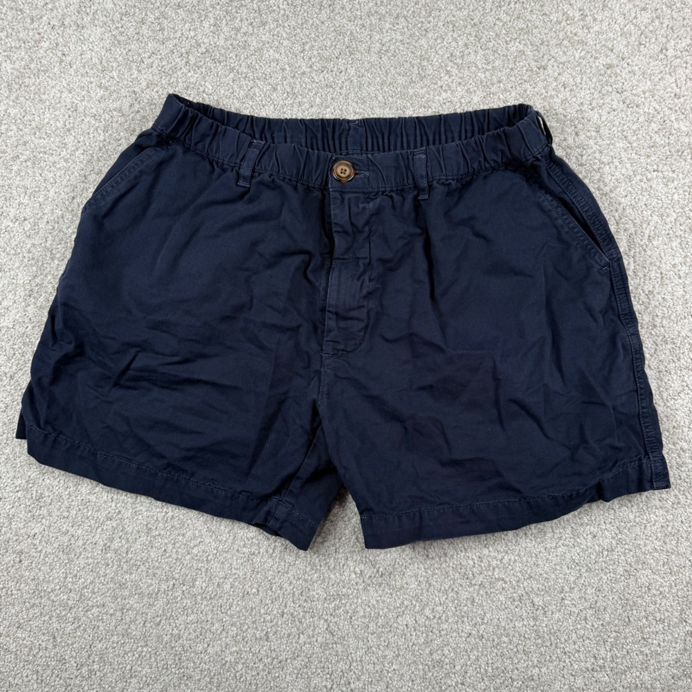 Chubbies Shorts Mens Large Navy Blue Elastic Waist Cotton Casual
